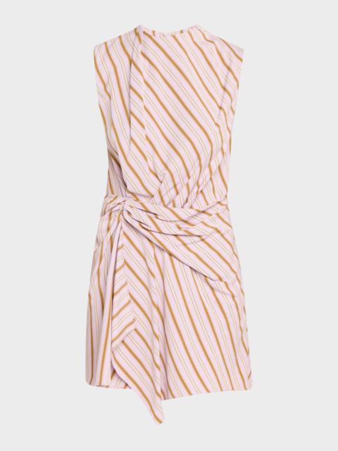 A.L.C. Dion Stripe Draped Mini Dress