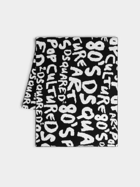 DSQUARED2 D2 POP 80'S KNIT SCARF