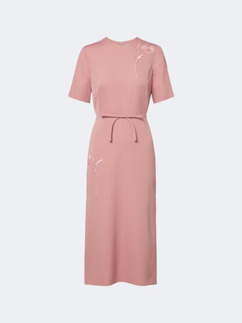 Erdem Embellished embroidered twill midi dress