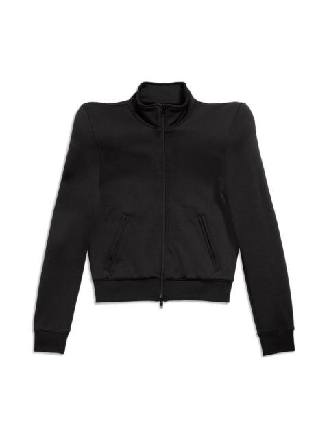 BALENCIAGA 3b Sports Icon Round Shoulder Jacket in Black