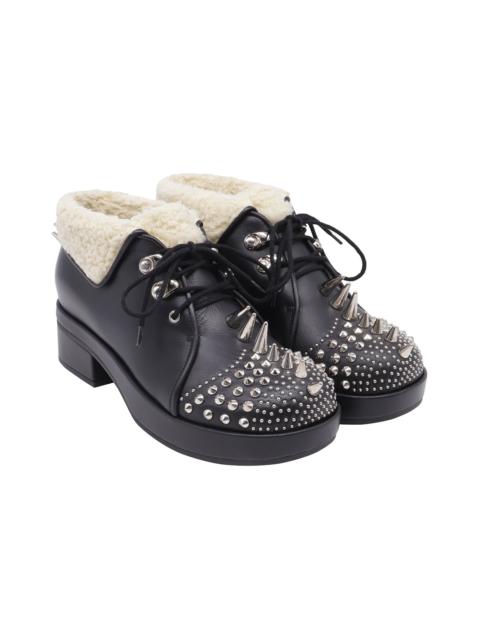 GUCCI Gucci Women's Leather Harlem Spike Shear-Lined Bootie (Authentic Pre-Loved)