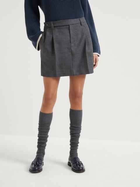 Brunello Cucinelli Virgin wool sartorial mini skirt