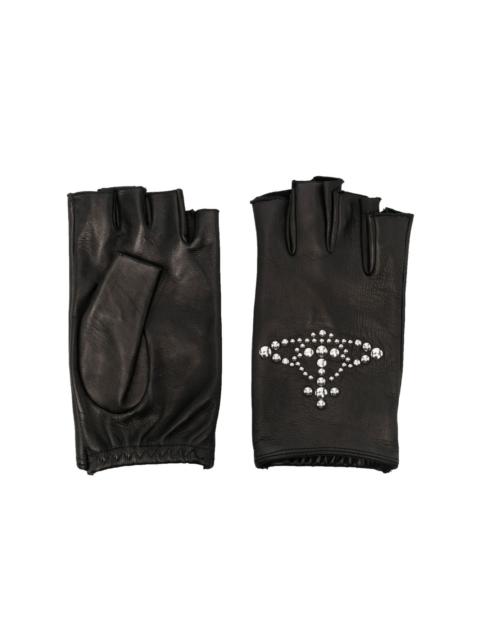 Vivienne Westwood studded-orb motif leather gloves