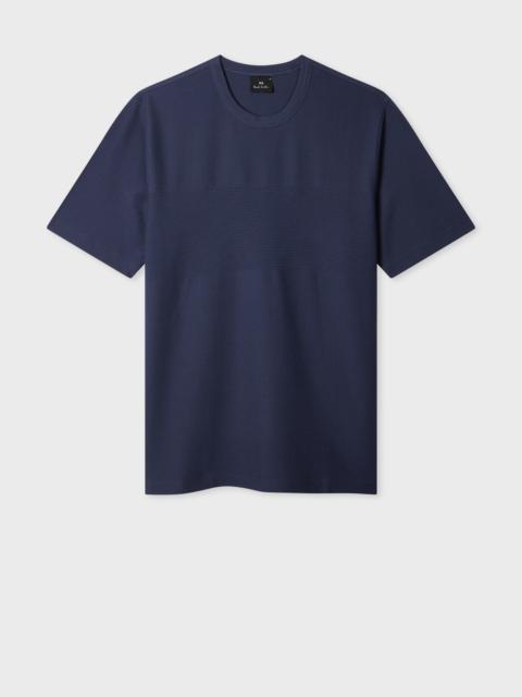 Paul Smith Washed Navy Textured Stripe T-Shirt