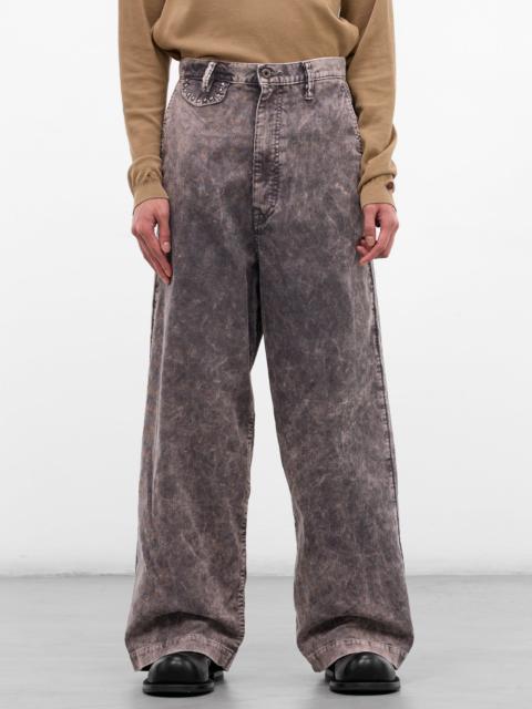 Kapital Gray Corduroy Wide Leg Trousers