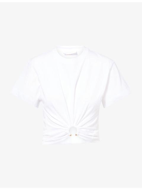 rabanne Haut Short-Sleeve Cotton T-Shirt