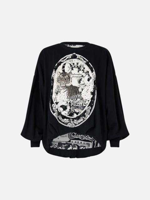 CAMILLA TUCK DETAIL SWEATER - BLACK