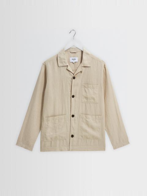 Wax London Kimpton - Beige Washed Linen Jacket