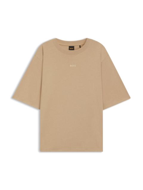 BOSS COTTON-JERSEY T-SHIRT WITH PUFF-PRINT LOGO