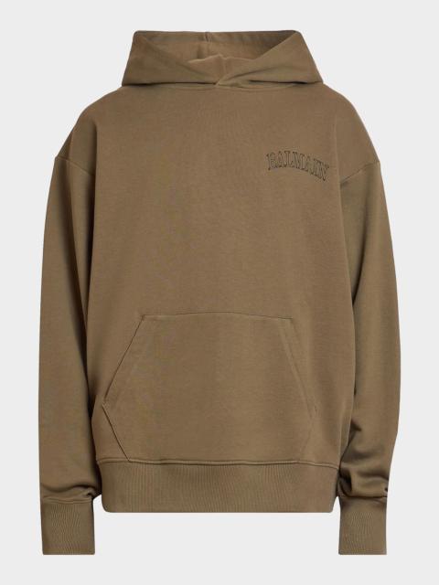 Balmain Men's Logo Cotton Hoodie