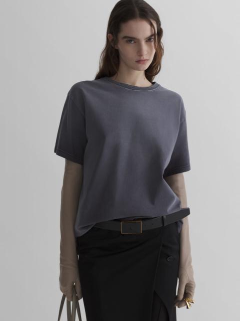 MUGLER taupe short sleeves logo t-shirt