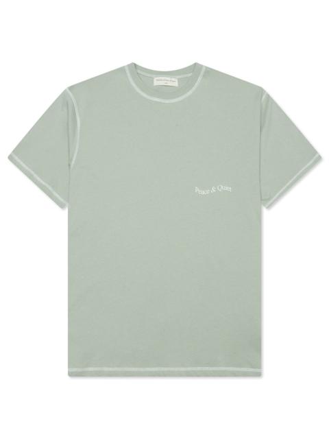 Museum of Peace & Quiet WORDMARK REVERSE STITCHED T-SHIRT - SAGE