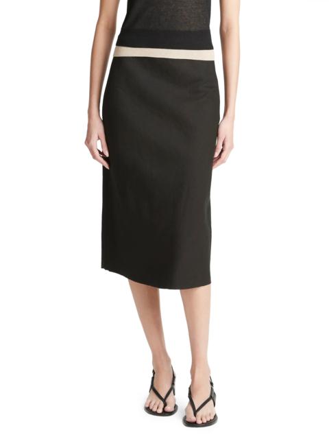 Easy Linen Blend Slip Skirt