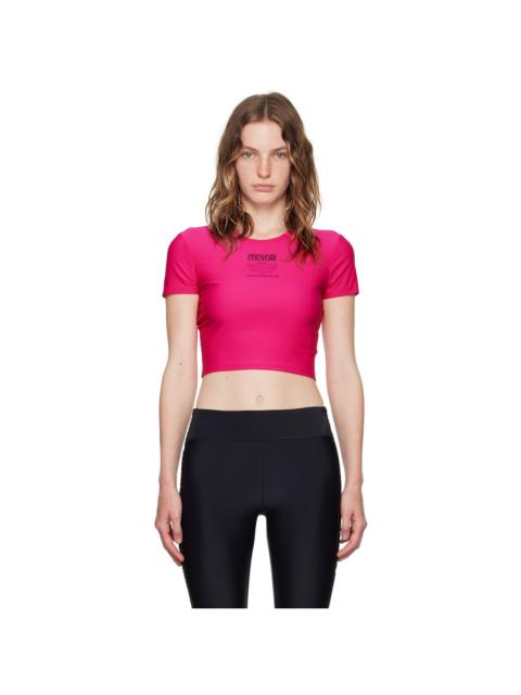 VERSACE JEANS COUTURE Pink Printed Logo T-Shirt