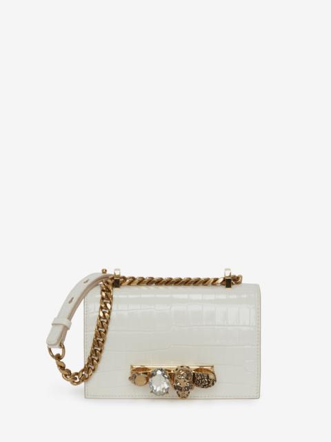Alexander McQueen Women's Mini Jewelled Satchel in Deep Ivory