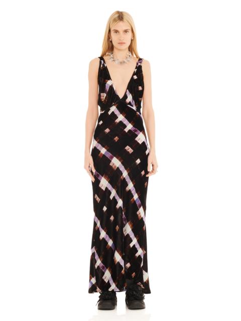 Collina Strada CHOCOLATE PAINTED PLAID JACQUELINE DRESS