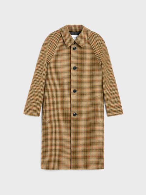 CELINE mac coat in checked wool