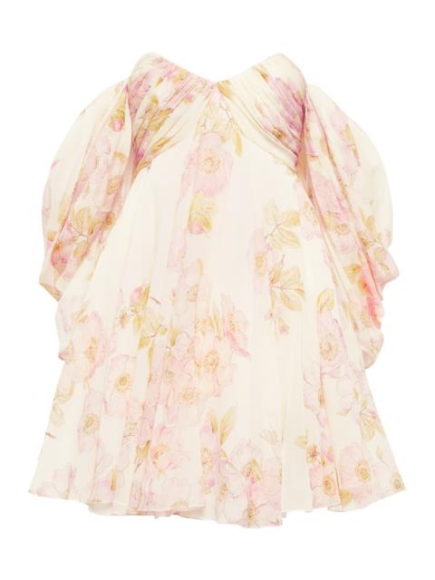 GIAMBATTISTA VALLI Off-shoulder floral silk minidress