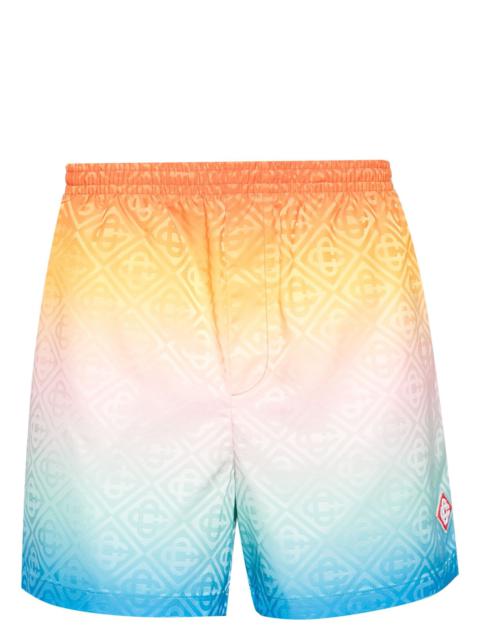 gradient jacquard swim shorts