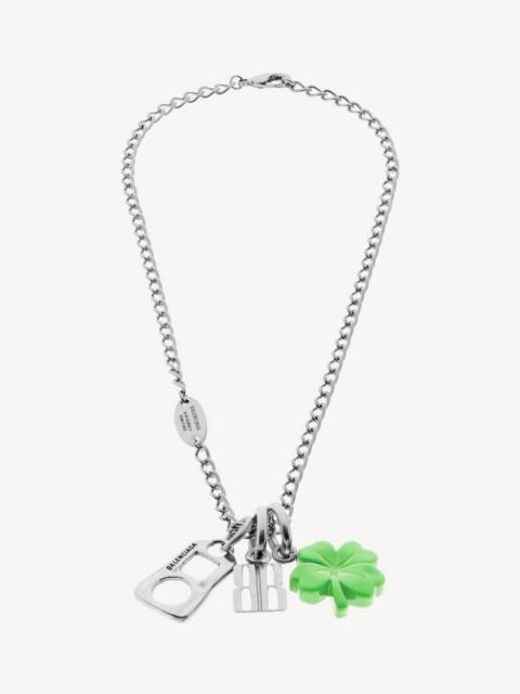 BALENCIAGA Carousel Clover Collector Necklace in Multicolored