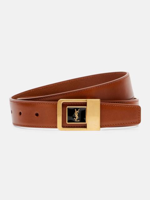 SAINT LAURENT La 66 leather belt