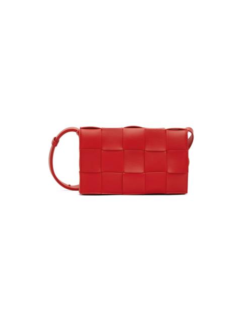 Bottega Veneta Red Small Intreccio Cassette Bag