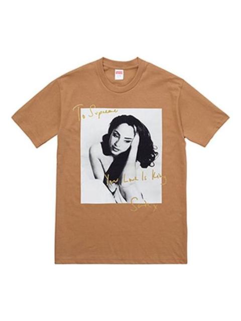 Supreme Supreme SS17 Sade Tee Mocha Character Printing Short Sleeve Unisex Brown SUP-SS17-05