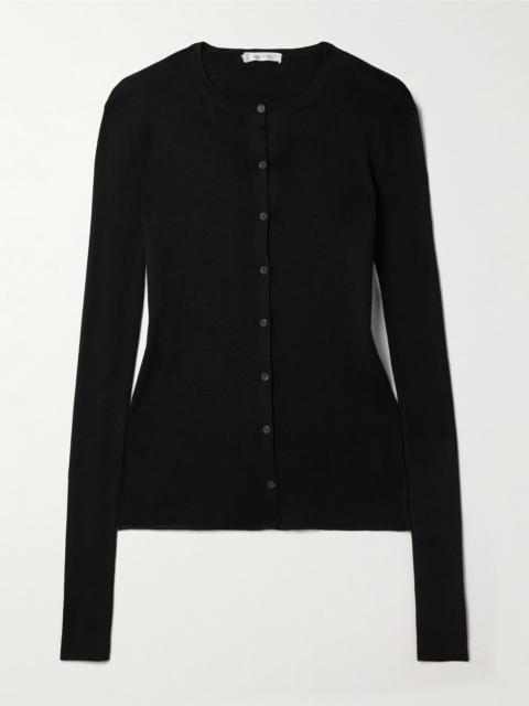 The Row Josette silk cardigan Black