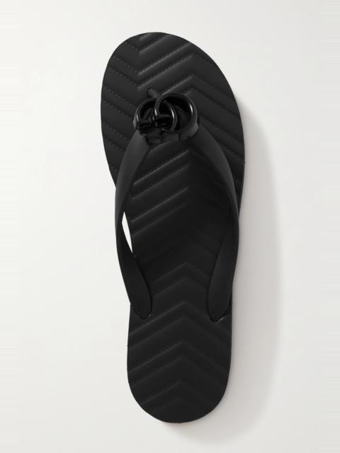 GUCCI Pascar logo-embellished rubber flip flops