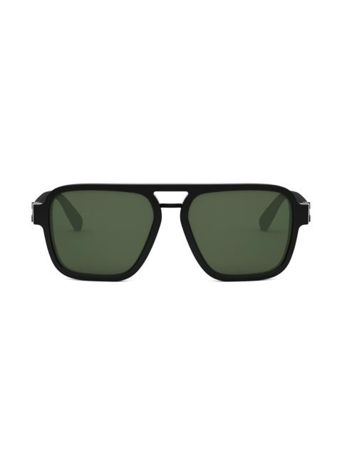 BVLGARI Men's Aluminium 56MM Tortoiseshell Square Sunglasses - Black