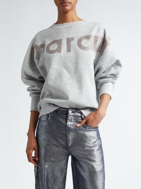 Isabel Marant Étoile Isabel Marant Étoile Houston Logo Graphic Sweatshirt in Grey/Silver at Nordstrom