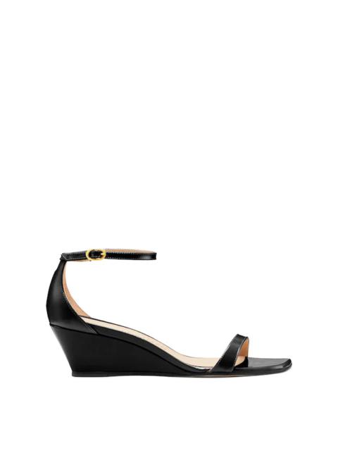 Stuart Weitzman NUDISTCURVE 50 STRAP WEDGE