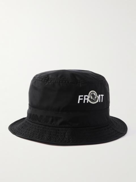 Moncler 7 Moncler FRGMT Hiroshi Fujiwara Logo-Appliquéd Shell Bucket Hat