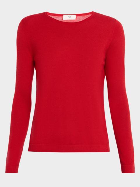 CO Cashmere Rolled Crewneck Sweater