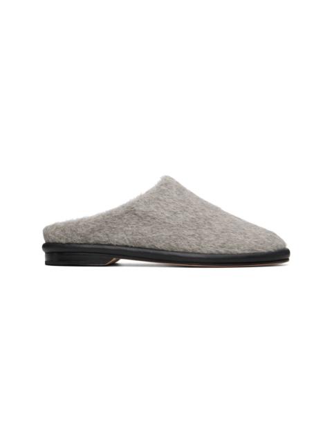 LAUREN MANOOGIAN SSENSE Exclusive Gray Brushed Mule Loafers