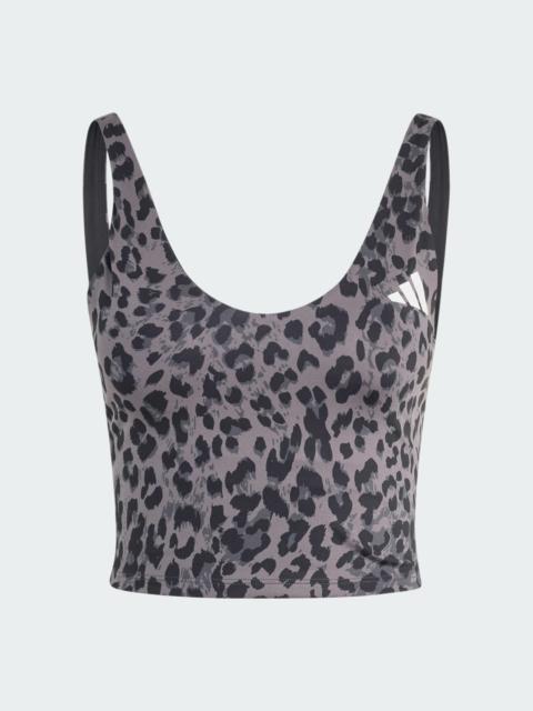 adidas Workout Essentials Leopard Print Tank Top