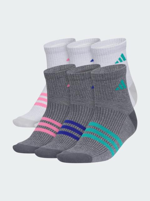 adidas Girl's Superlite 3.0 6-Pack Quarter Socks
