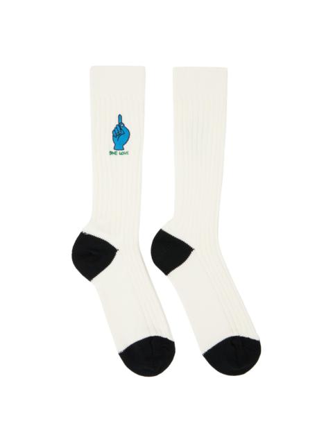 sacai White Gonz Edition One Love Socks