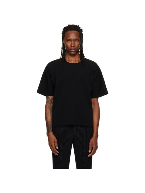 ISSEY MIYAKE Black Basic Knit T-shirt