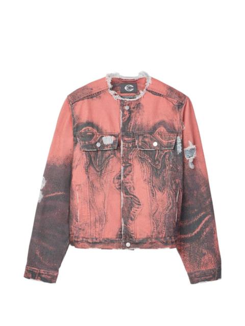 CAMPERLAB button-fastening distressed-effect denim jacket