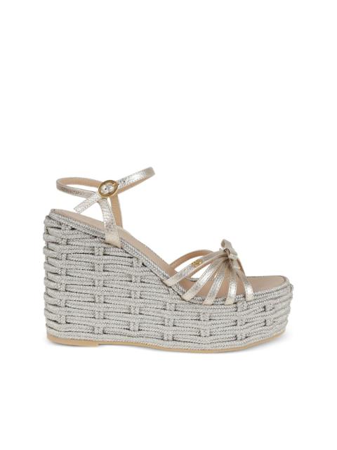 Valentino bow-detail woven espadrille
