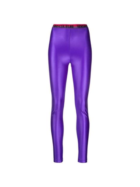 VERSACE JEANS COUTURE logo-waistband leggings