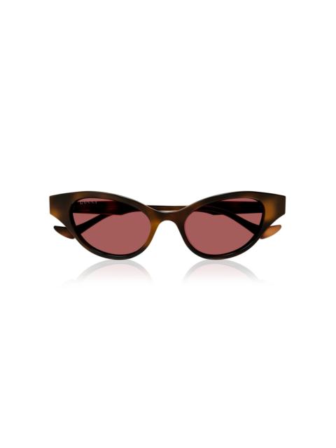 GUCCI Cat-Eye Acetate Sunglasses brown