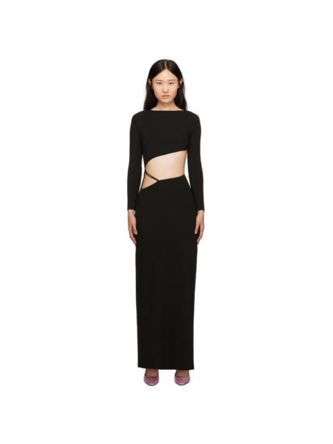 GCDS Black Bling Maxi Dress