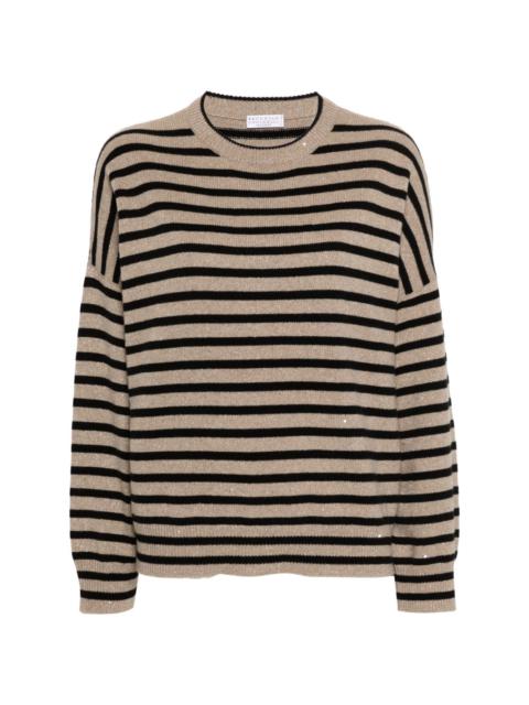 Brunello Cucinelli striped knitted jumper