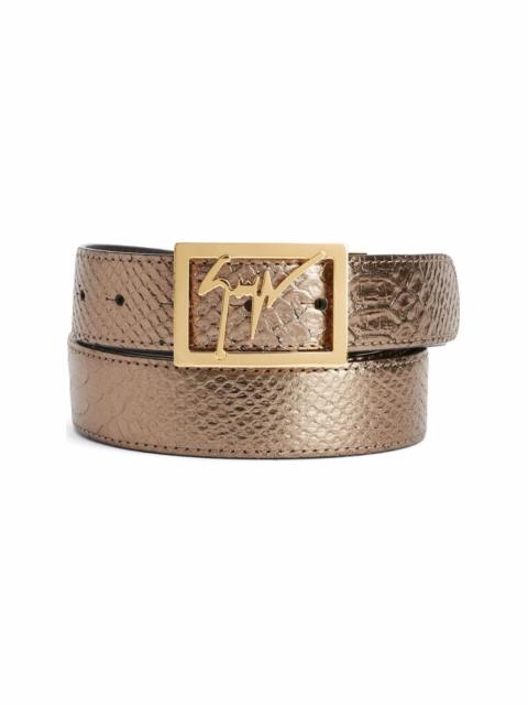 Giuseppe Zanotti Linum logo-buckle leather belt