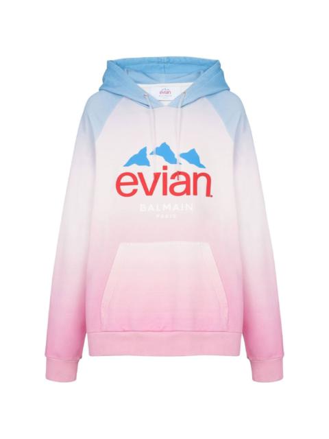 x Evian gradient-effect oversized hoodie