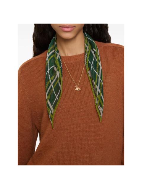 Burberry checked silk scarf