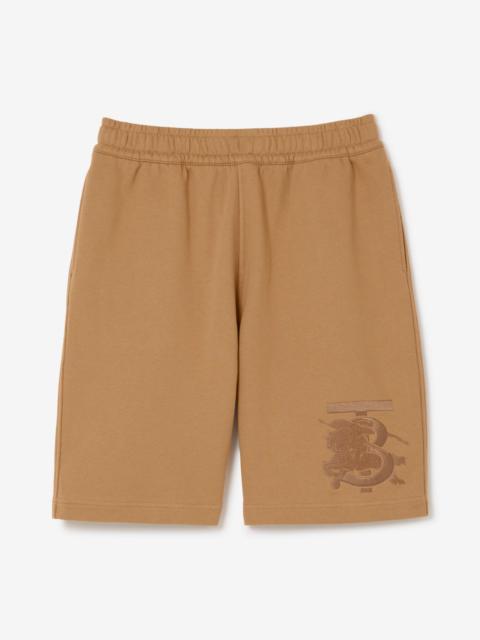 Burberry Embroidered Monogram EKD Cotton Shorts
