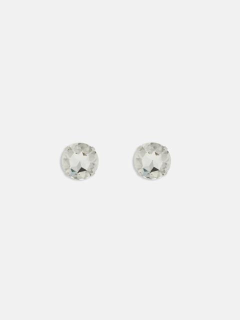 Alessandra Rich ROUND CRYSTAL EARRINGS - SMALL